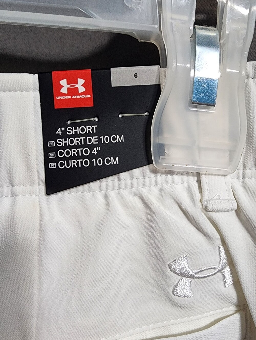 NWT Under Armour Women's Links 4" Golf Shorts White Size 6 Athletic 1293832 - Picture 4 of 7